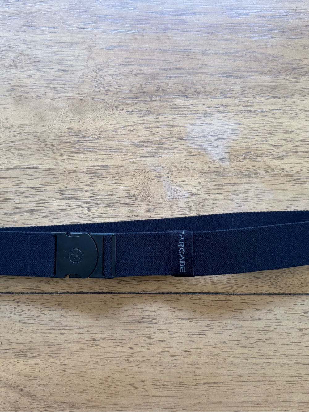 Arcade Black Elastic Web Belt with Quick-Release Buckle